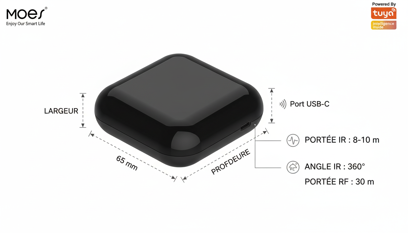 Dimensions télécommande Moes
