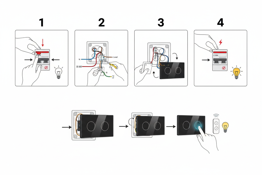 Guide d'installation visuel variateur Moes