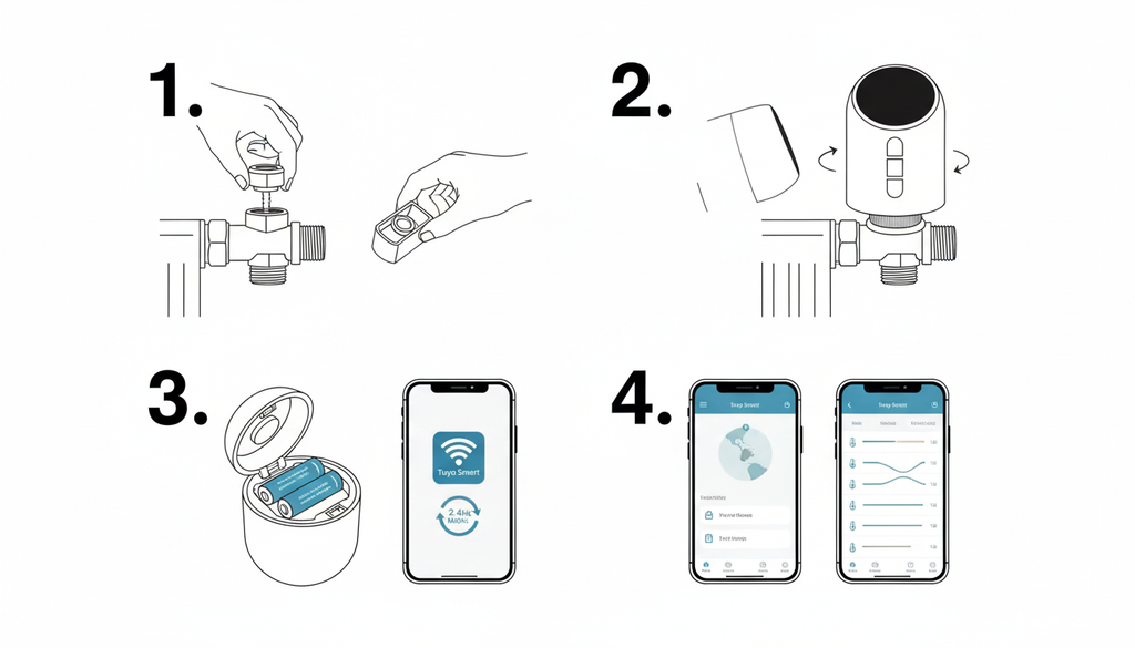 Guide installation tête thermostatique Beok