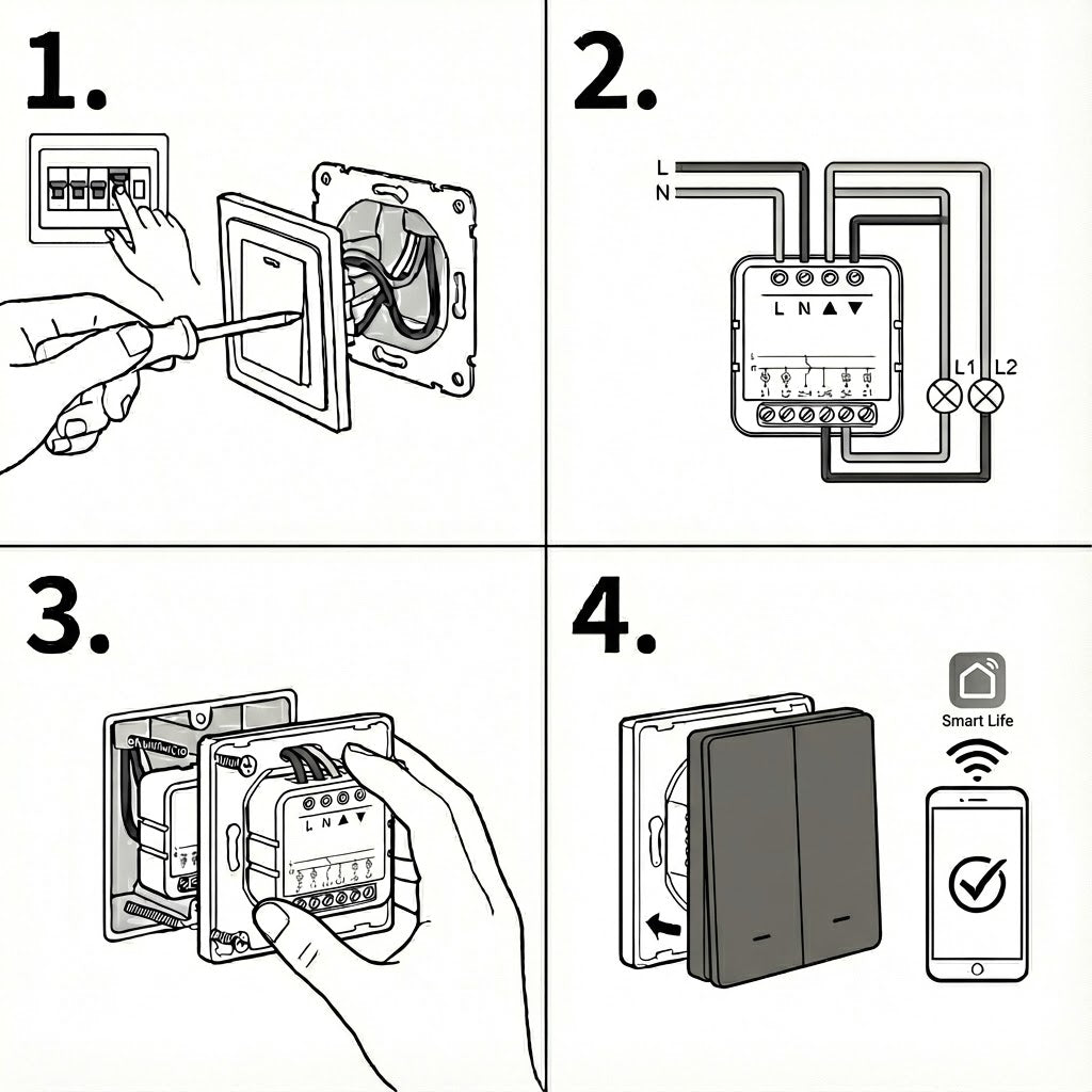 مفتاح ذكي ميليري واي فاي - لمسي