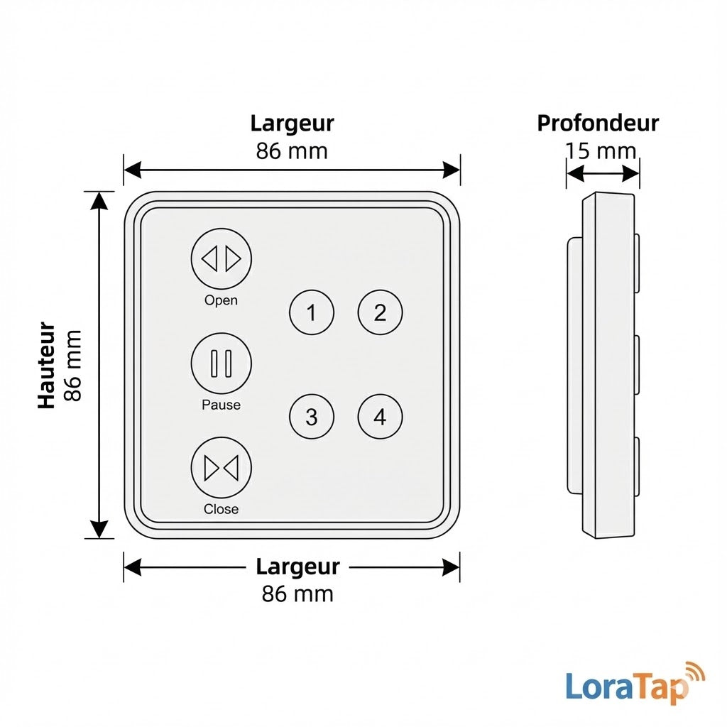 مفتاح ستارة رولان ذكي Loratap RF+WiFi - لمسي