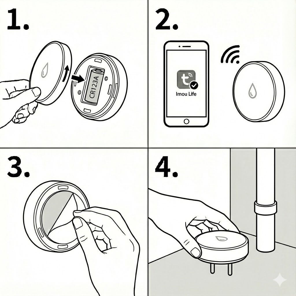 جهاز استشعار تسرب المياه إيمو - مستشعر تسرب المياه الذكي