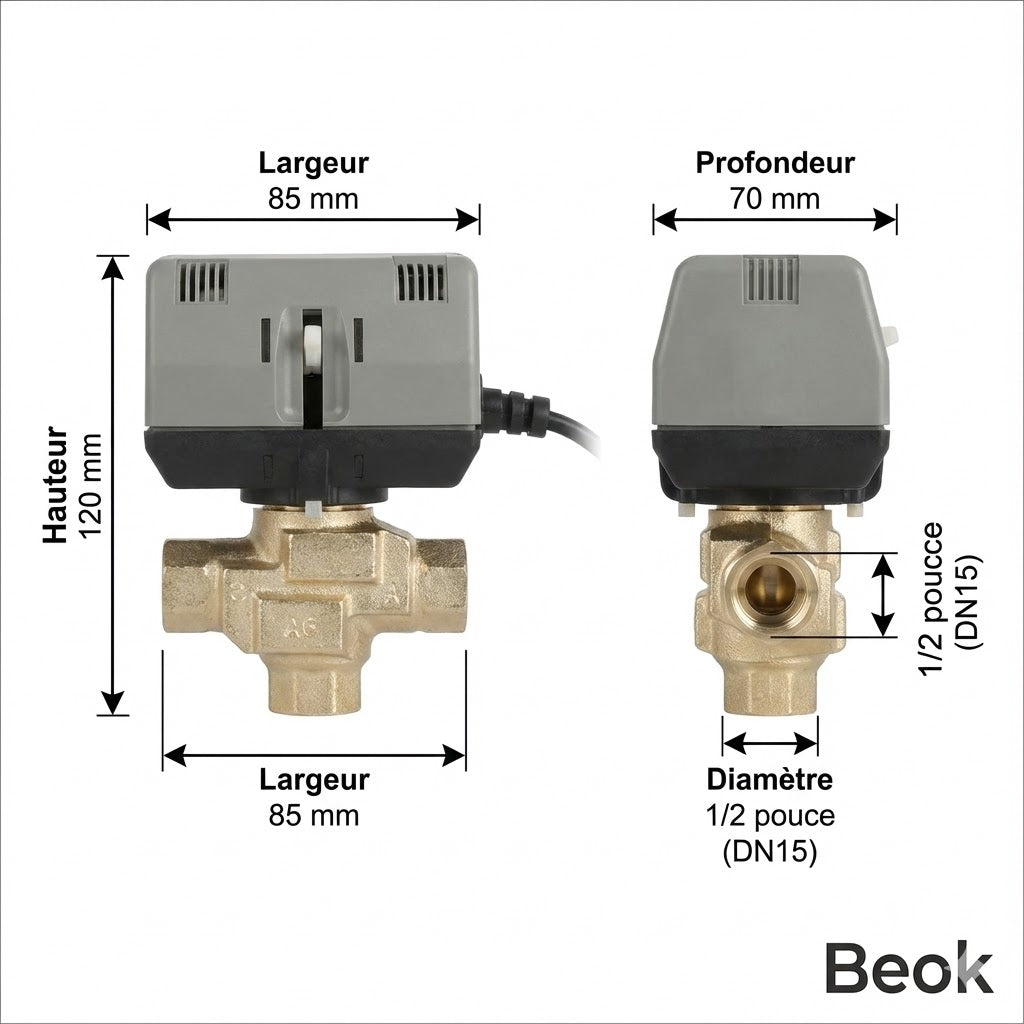 صمام كهربائي ثلاثي الاتجاهات بيك - صمام ذكي للماء والغاز