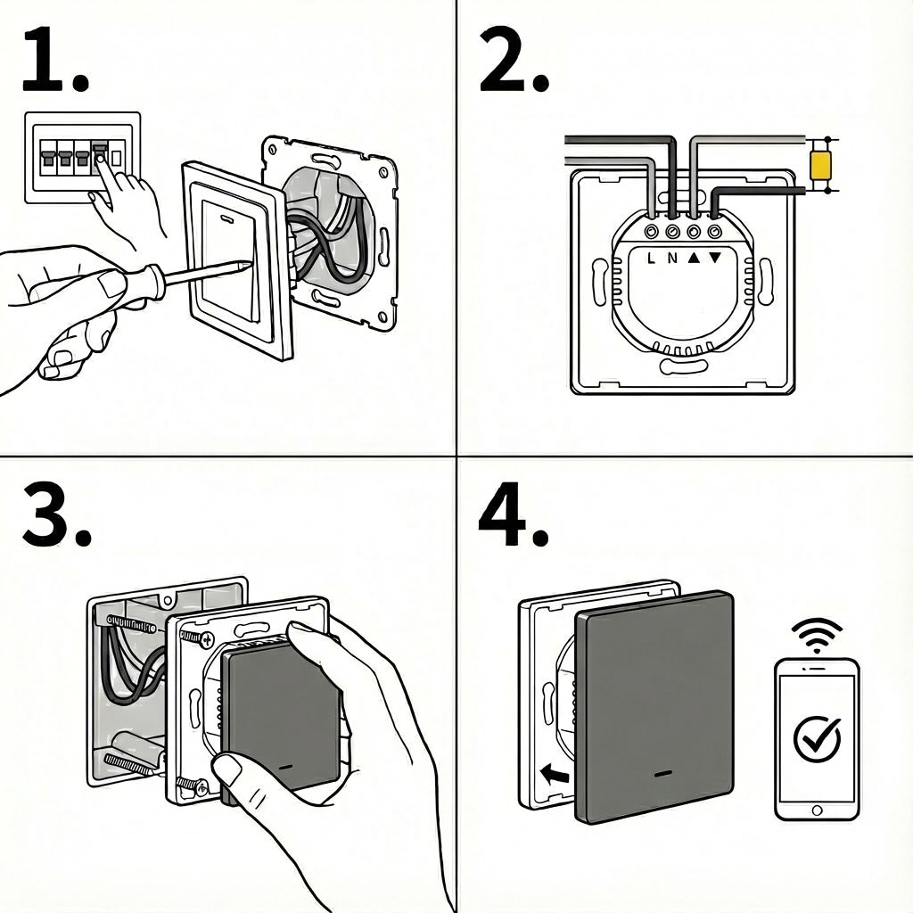 مفتاح ذكي ميليري واي فاي - لمسي
