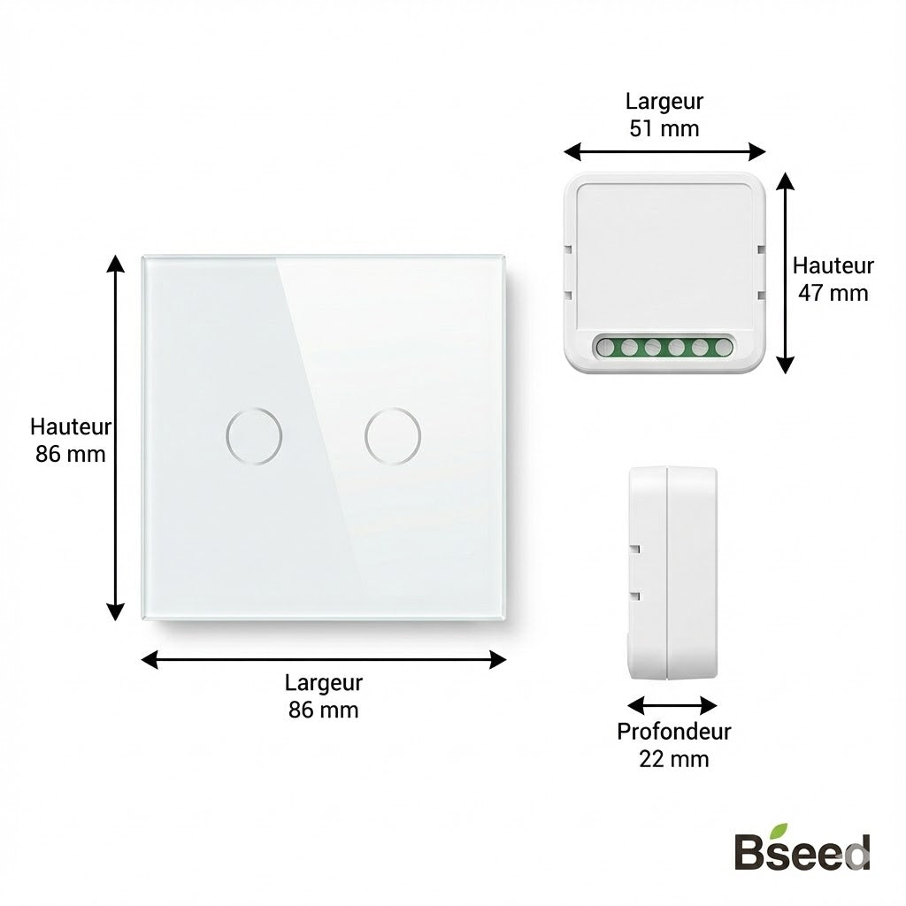 مفتاح ذكي Bseed WiFi + وحدة مفتاح - رقمي